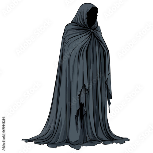death cape, dress up, halloween, festival, vector, transparent background, cape, icon, model, style, cloak, hood, costume, ghost, dark