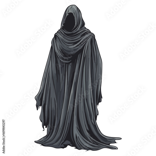 death cape, dress up, halloween, festival, vector, transparent background, cape, icon, model, style, cloak, hood, costume, ghost, dark