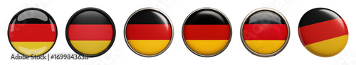 Free Download German flag button set including various glossy, metallic, and badge styles isolated. National identity and international representation icons. - GFXLoad