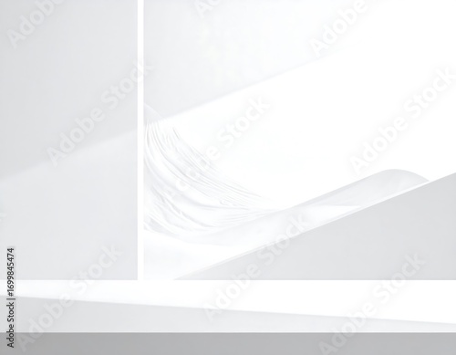 Wallpaper Mural Serene Minimalist Composition with Soft Shadows and Flowing Elements Torontodigital.ca