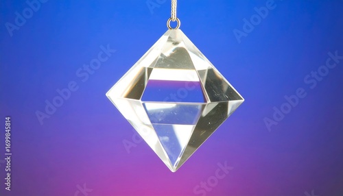 Diamond-shaped crystal pendant
