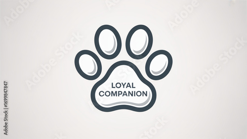 Dog paw print vector design for pet lovers, animal rescue, veterinary clinic, and pet adoption services logo design
