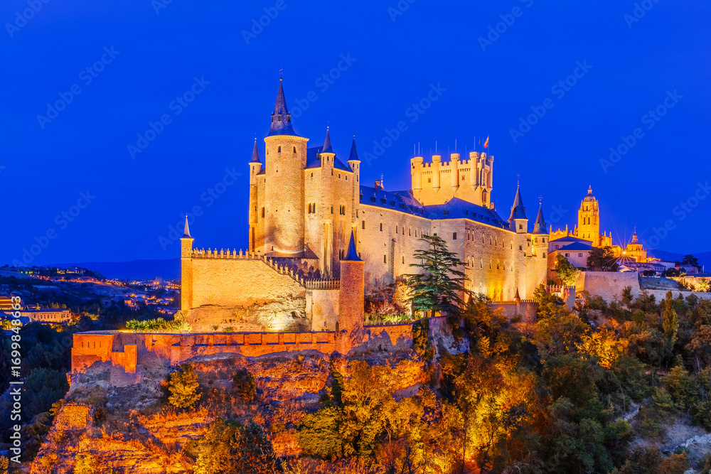 Fototapeta premium Segovia, Spain. The Alcazar of Segovia. Castilla y Leon.