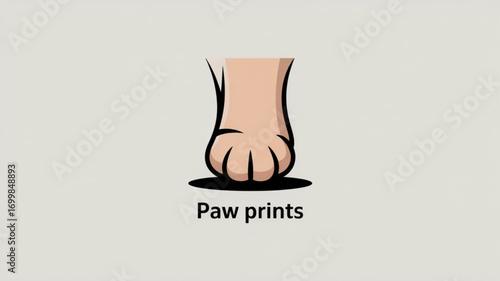 Paw print vector illustration for pet lovers and animal rescue organizations and veterinary clinics design
