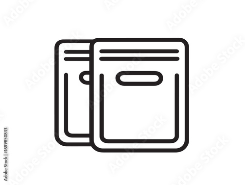 Elegant sterile pouches illustration in professional vector format