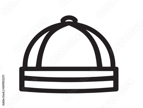 Professional hospital surgical cap in elegant line drawing