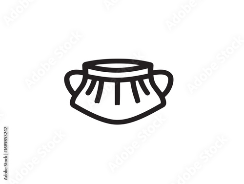 Clean vector line art sterile surgical drape illustration