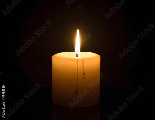 Wallpaper Mural Single candle burning in the darkness, providing hope and light for concept Torontodigital.ca
