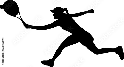 tennis player silhouette vector eps4