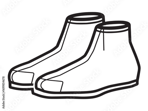 Elegant sterile shoe covers equipment in healthcare illustration