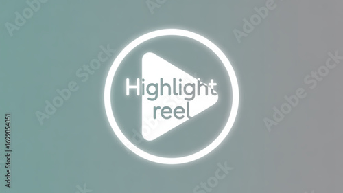 Watch highlight reel video play button animation graphic design for social media marketing and presentations