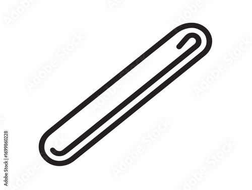 Minimalist healthcare tongue depressor line art design