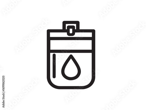 Modern urine collection medical bag vector design