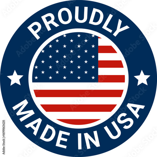 Proudly made in the usa badge