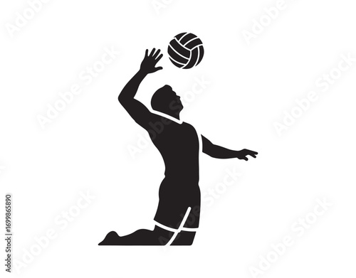 Stylish Vector Icon for Volleyball

