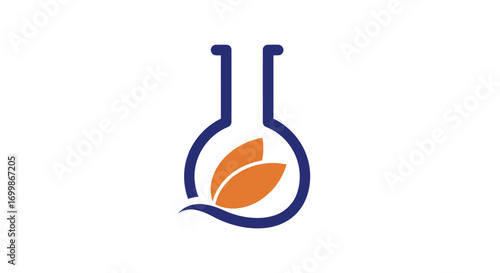 Biotechnology and botanical research vector icon design.