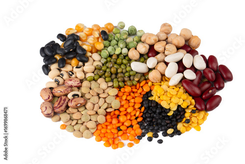 Different types of legumes ...