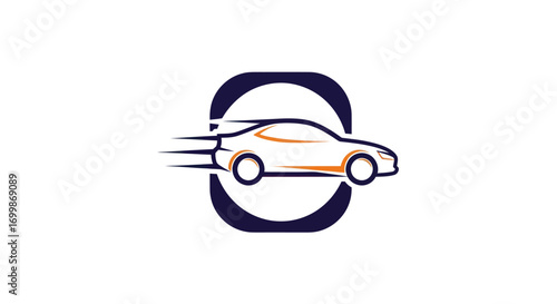 Free Download Dynamic sports car logo with speed motion lines. - GFXLoad