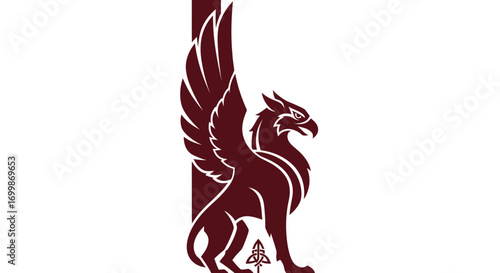 Majestic Griffin Mythical Creature Illustration.