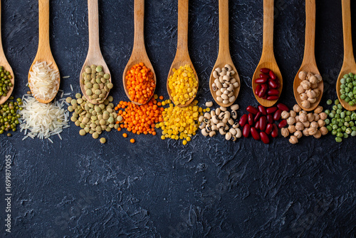 Different types of legumes ...
