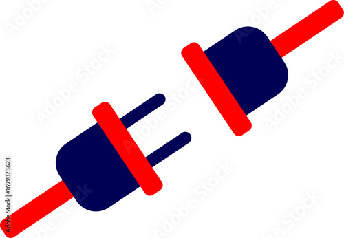 Vector of electrical plug and socket. electric connect socket and plug. Electrical Socket with Plug. The concept of connection and disconnection. 