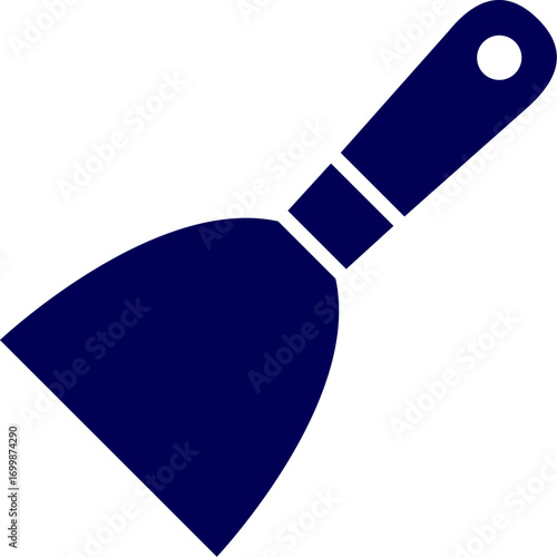 scraper silhouette vector isolated on white. Dough scraper baking utensil. Illustration of ice scraper for car windshield. winter snow removal. Scraper or Spatula Tool Icon
