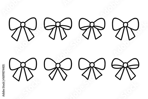 Glowing bow pattern on metallic background: neon light ribbon design