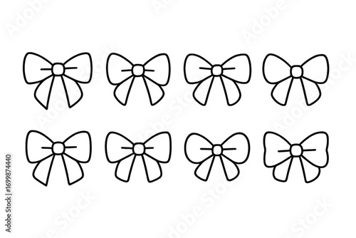 Neon glow bow pattern on dark background with modern minimalist style