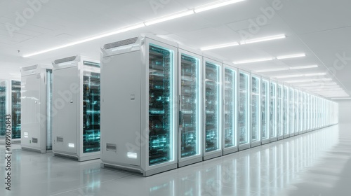 Modern data center server room