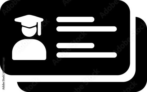 student id icon vector illustration clip art mobile application website icon
