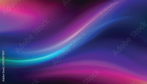 Vibrant Abstract Digital Art Background Featuring Smooth Wavy Gradient Lines in Purple, Blue, and Pink Hues for Modern Designs
