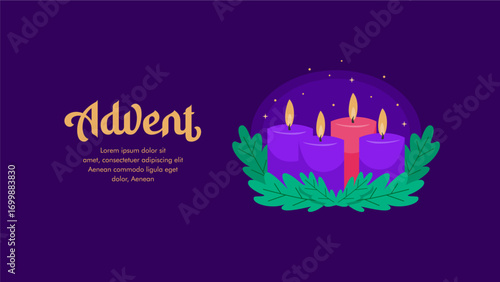 vector flat advent background template