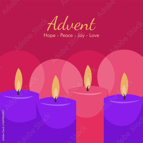 vector flat advent background template