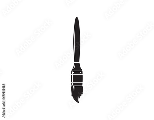 Silhouette icon of a paintbrush. Vector that can be edited.