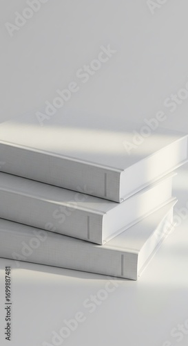 Wallpaper Mural Sunlit Stillness: A Stack of Blank Pages Torontodigital.ca