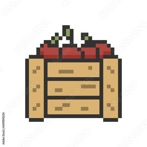 wood crate pixel art for your needs 