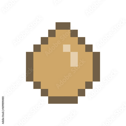 brown chicken egg pixel art