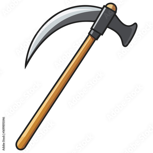 death's scythe, costume, halloween, festival, vector, transparent background, weapon, tool, isolated, sharp