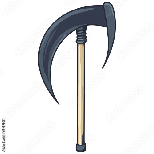 death's scythe, costume, halloween, festival, vector, transparent background, weapon, tool, isolated, sharp