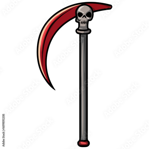 death's scythe, costume, halloween, festival, vector, transparent background, weapon, tool, isolated, sharp