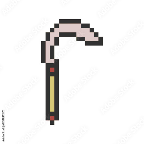 sickle tool retro pixel art