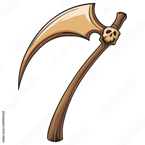 death's scythe, costume, halloween, festival, vector, transparent background, weapon, tool, isolated, sharp