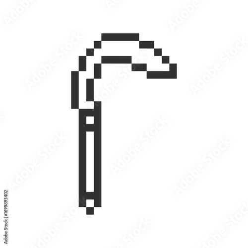 sickle tool retro pixel art