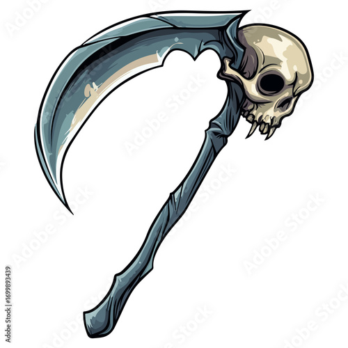 death's scythe, costume, halloween, festival, vector, transparent background, weapon, tool, isolated, sharp
