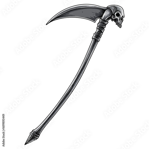 death's scythe, costume, halloween, festival, vector, transparent background, weapon, tool, isolated, sharp
