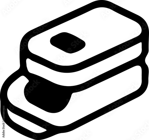 Line art illustration of a pulse oximeter, a medical device used for measuring blood oxygen saturation.