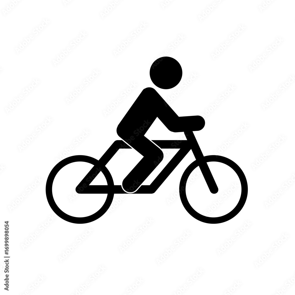 Obraz premium silhouette of a man riding a bike