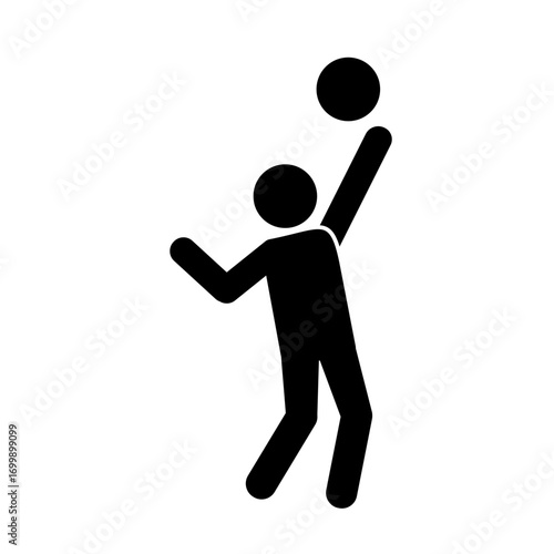 silhouette of a volleyball player