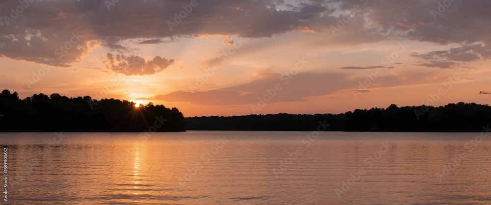 custom made wallpaper toronto digitalSunset Over the Water