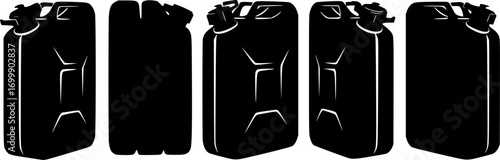 Jerry can silhouettes, Jerry can svg, Gas can svg, Can svg, Can silhouette, Gas can silhouette, Can clipart, Jerry can vector.